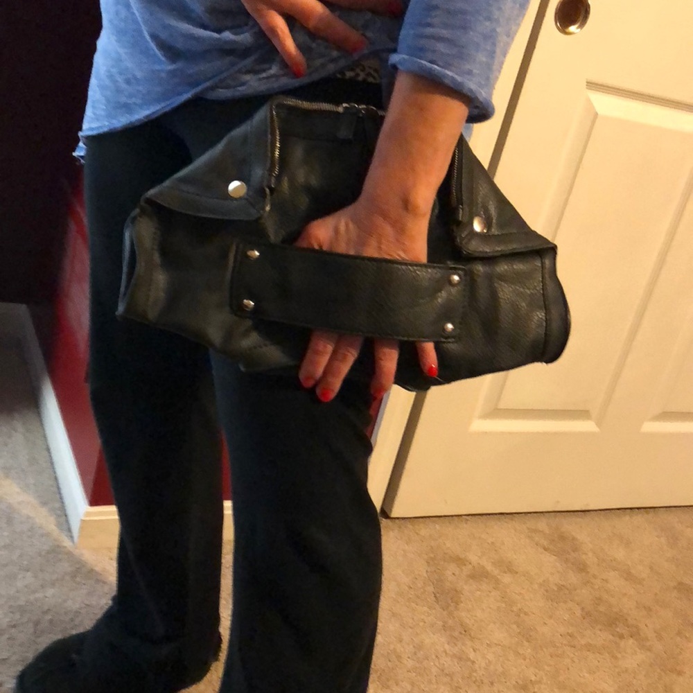 Black clutch bag